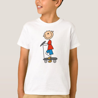 T-shirt Garçon de bâton sur le scooter