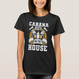 T-shirt Garçon de cabane dans la maison servant des boisso