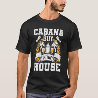 T-shirt Garçon de cabane dans la maison servant des boisso