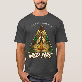 T-shirt Garçon de camp de feu sauvage triangulaire