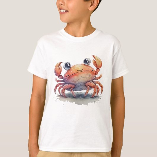 T-shirt garçon de crabe mignon (Devant)
