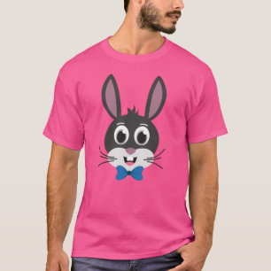 T-shirt Garçon de Dessin Animé Lapin de Pâques au Visage d