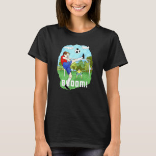T-shirt Garçon de football Booom botte le ballon Créatif