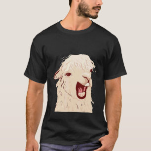 T-shirt Garçon de lama alpaga qui hurle Fille Enfants