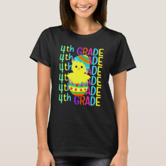 T-shirt Garçon de Pâques de quatrième année poulet Casse l