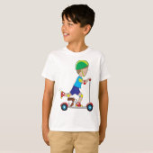 T-shirt Garçon de scooter (Devant entier)