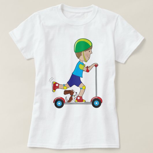 T-shirt Garçon de scooter (Design devant)