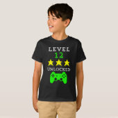 T-shirt Garçon débloqué d'anniversaire de jeu vidéo de (Devant entier)