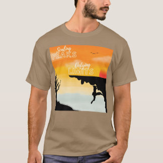 T-shirt Garçon d'escalade de rocher défiant les limites de