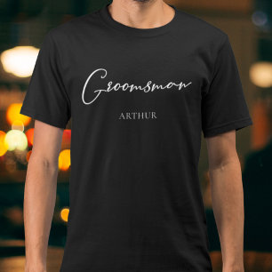 T-shirt Garçon d'honneur Personnalisé Chic Moderne Enterre