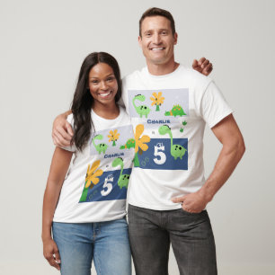 T-shirt Garçon Dinosaure Jurassique Fête d'anniversaire