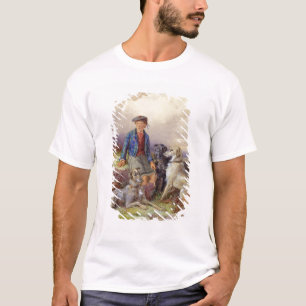 T-shirt Garçon écossais avec des chiens-loup dans un