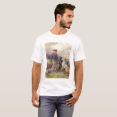T-shirt Garçon écossais avec des chiens-loup dans un (Devant entier)