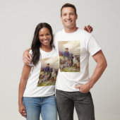 T-shirt Garçon écossais avec des chiens-loup dans un (Unisexe)