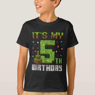 T-shirt Garçon Enfant Fête d'anniversaire C'est Mon 5e Ann