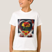 T-shirt garçon et fleur belle conception (Devant)