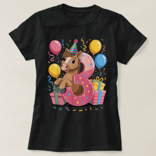 T-shirt Garçon fille 3 ans cheval 3ème anniversaire troisi