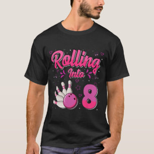 T-shirt Garçon Fille Bowling Anniversaire Roulant Dans 8 D