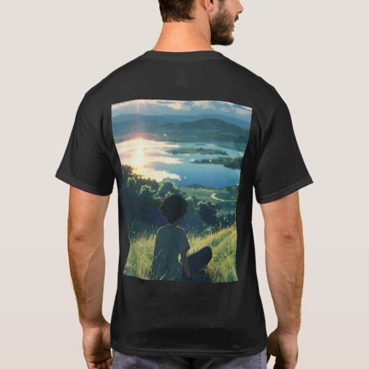 T-shirt garçon isolé (Dos)