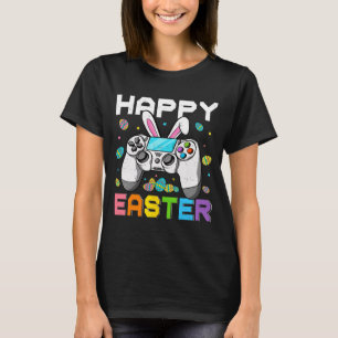 T-shirt Garçon joueur joyeux jour de Pâques jeux vidéo lap