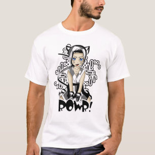 T-shirt Garçon Kitty de Rowr noir et blanc