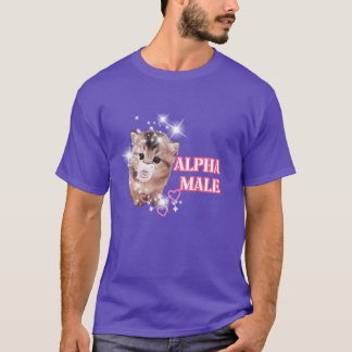 T-shirt garçon mème de chaton mignon mâle alpha