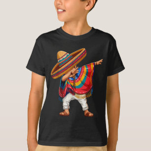 T-shirt Garçon mexicain faisant le dab avec un poncho et u