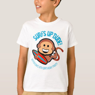 T-shirt garçon N'IMPORTE QUEL ÂGE surf singe BEACH POOL 
