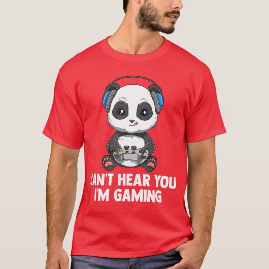 T-shirt Garçon Panda de jeu (Devant)