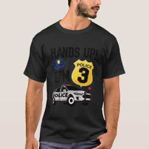 T-shirt Garçon policier pour les 3 ans de fêter son annive