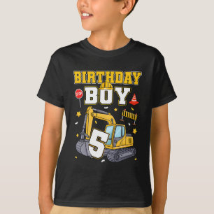 T-shirt Garçon pour 5 ans Excavatrice Trois Décor