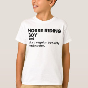 T-shirt Garçon qui fait du cheval Définition amusante Cava