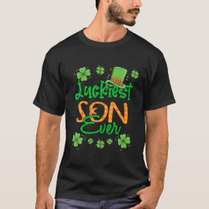 T-shirt Garçon Saint Patrick Jour Fils Luckiest jamais St