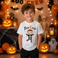 Garçon squelette mignon équipage Boo Halloween enf