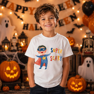 T-shirt Garçon Super-Héros Mignon Super Effrayant Hallowee