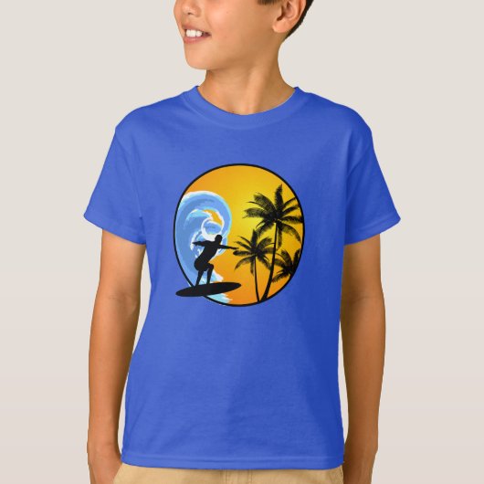 T-shirt Garçon surfeur (Devant)
