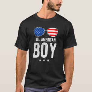 T-shirt Garçon tout à fait américain avec des lunettes de 