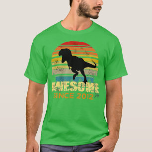 T-shirt Garçons 10e anniversaire Dinosaur 10 ans Awesome S