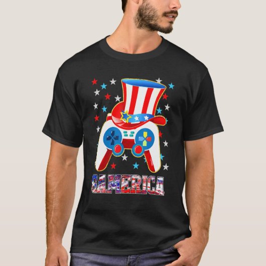 T-shirt Garçons 4 juillet jeu vidéo American Flag Uncle Sa (Devant)