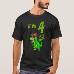 T-shirt Garçons 4e anniversaire Rex Dinosaur Rawr I'm 4 Ki