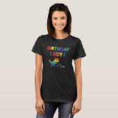 T-shirt Garçons Anniversaire Dinosaur Rex Fidget De Pop It (Devant entier)