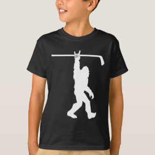 T-shirt Garçons Bigfoot Hockey Drôle Sasquatch Rock An Rol