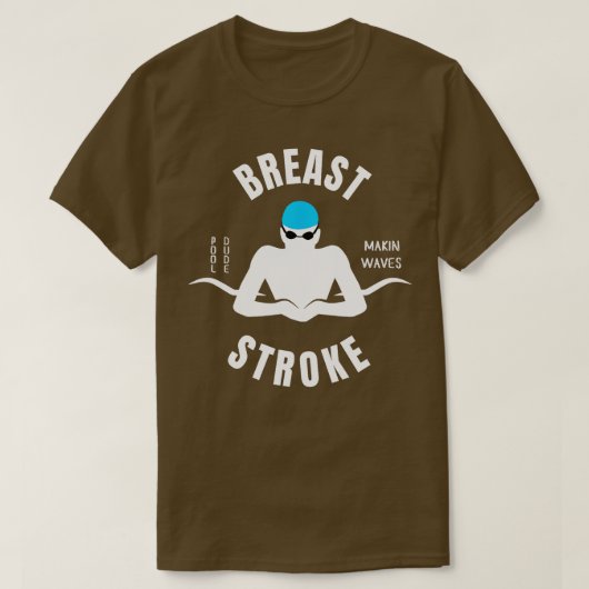 T-shirt Garçons Breaststroke Pool Mec par Garçons Piscine (Design devant)