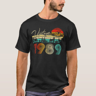 T-shirt Garçons de 34 ans Filles Vintage 1989 34e annivers