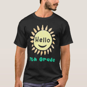 T-shirt Garçons de 7e année Filles Enseignant Bonjour Sept