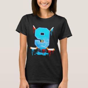 T-shirt Garçons de 9 ans 9e anniversaire Hockey sur glace