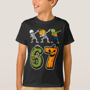 T-shirt Garçons de Halloween Dabbing Six Sept 67 Mème Drôl
