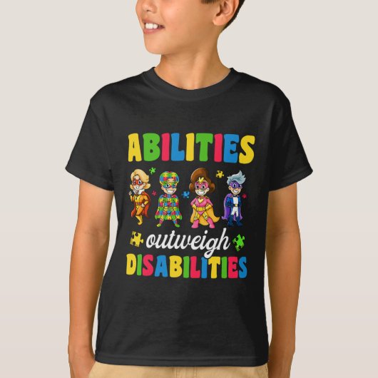 T-shirt Garçons Enfants Autisme Handicap Sensibilisation (Devant)