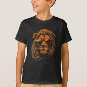 T-shirt Garçons Enfants Drôle Lion Animal