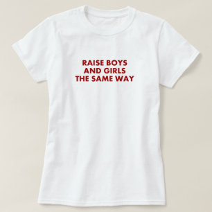 T-shirt Garçons et filles d'augmenter la même manière